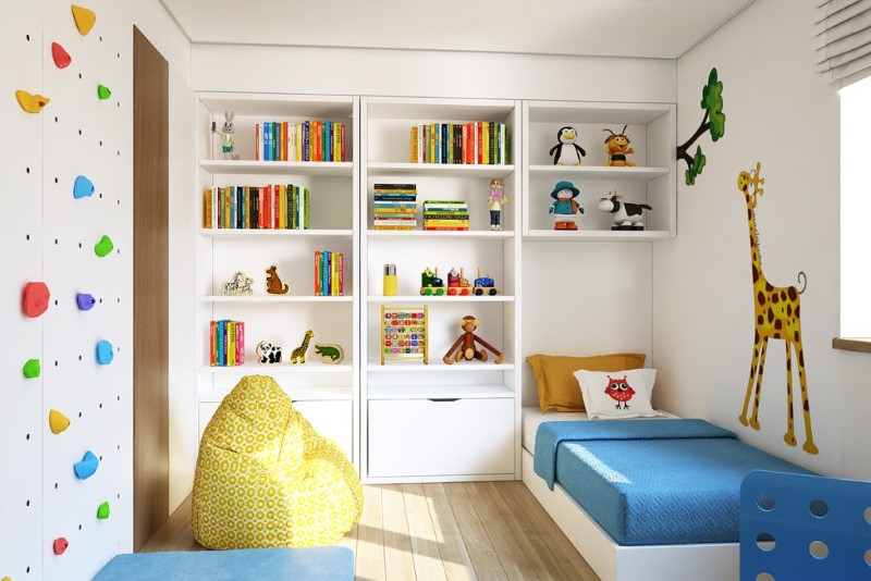 Дизайн детской комнаты с яркими и насыщенными цветами 2