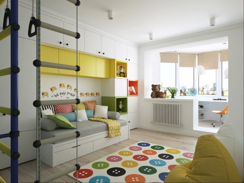 Дизайн красивой и яркой детской комнаты 1