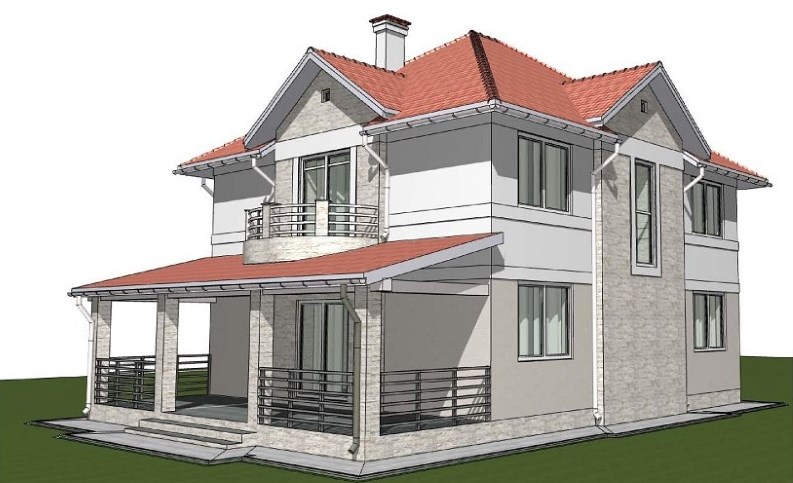 Ескіз проекту заміського будинку 3