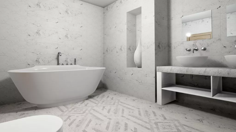 Мінімалізм у дизайні ванної кімнати 12